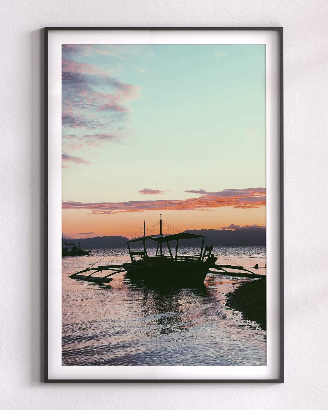 19 White Beach Moalboal Sunset Print