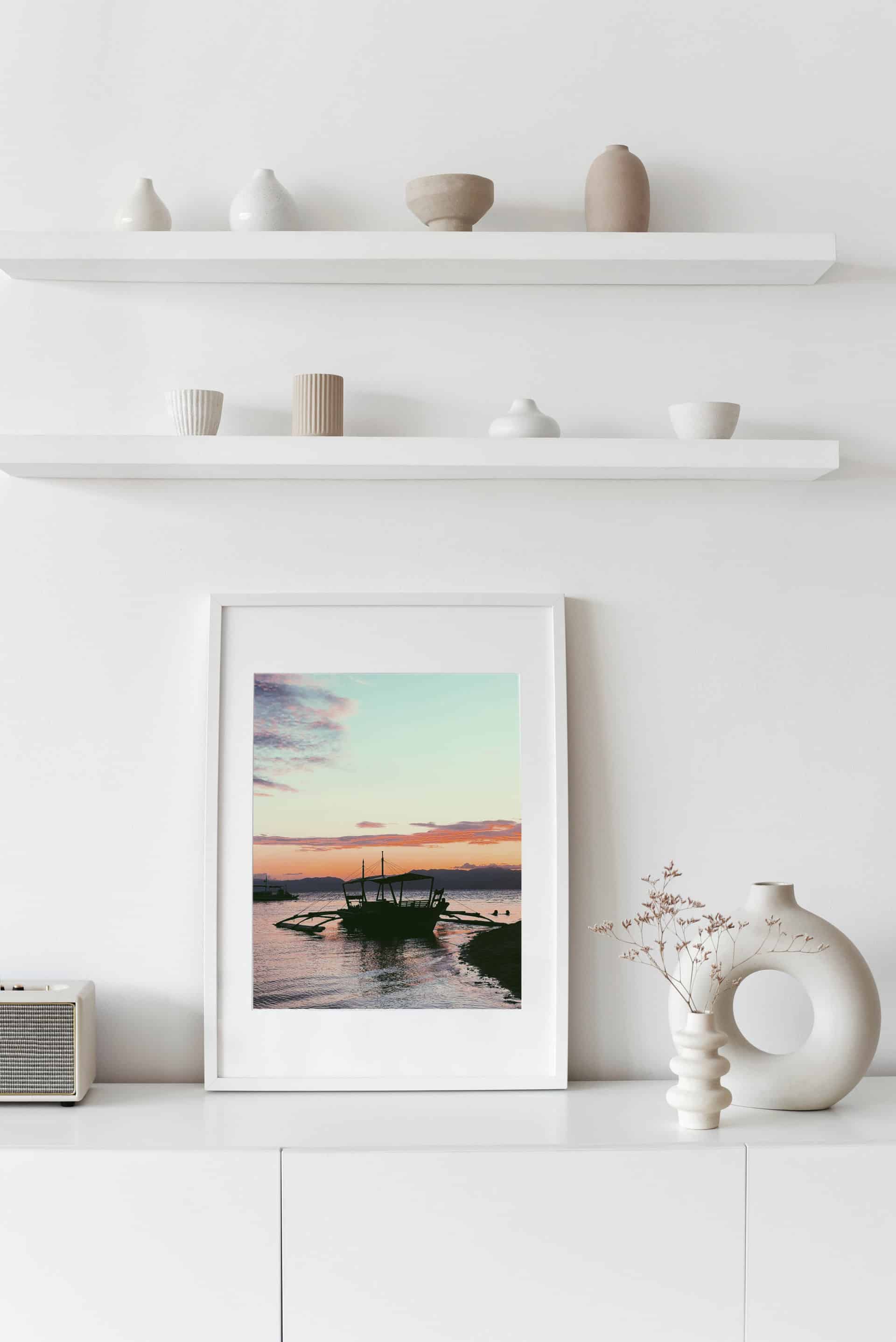 19 White Beach Moalboal Sunset Print