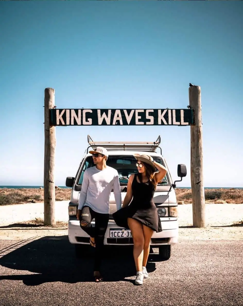 Instagram locations in Western Australia - Kings Waves Kill Sign